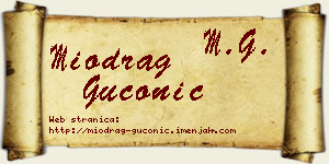 Miodrag Guconić vizit kartica
